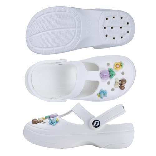 Image of DOCTOR EXTRA SOFT Women's Classic Charms Clogs /Sandals with Adjustable Back Strap for Adult | Comfortable & Light Weight | Stylish & Anti-Skid |Waterproof & Everyday Use Mules for Girls & Ladies D-511