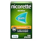 Nicorette Fruitfusion 2mg Gum (105 Pieces), Discreet Stop Smoking and Stop Vaping Aid, Helps Tackle Cravings and Withdrawal Symptoms, Nicotine Gum with Pleasant Fruit Flavour (Quit Smoking or Vaping)