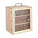 36 Slots Cell Phone Storage Box, Wood & Acrylic Cell Phone Lockers Storage Cell Phone Locker Box with Lock Pocket Chart for Phones Locking Cell Phone Cabinet for Classroom Offices School Employees