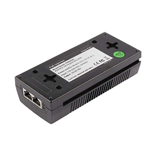 Inyector POE 48V con alimentación de 2 puertos sobre Ethernet, Switch Splitter Adapter, color negro miniatura 3