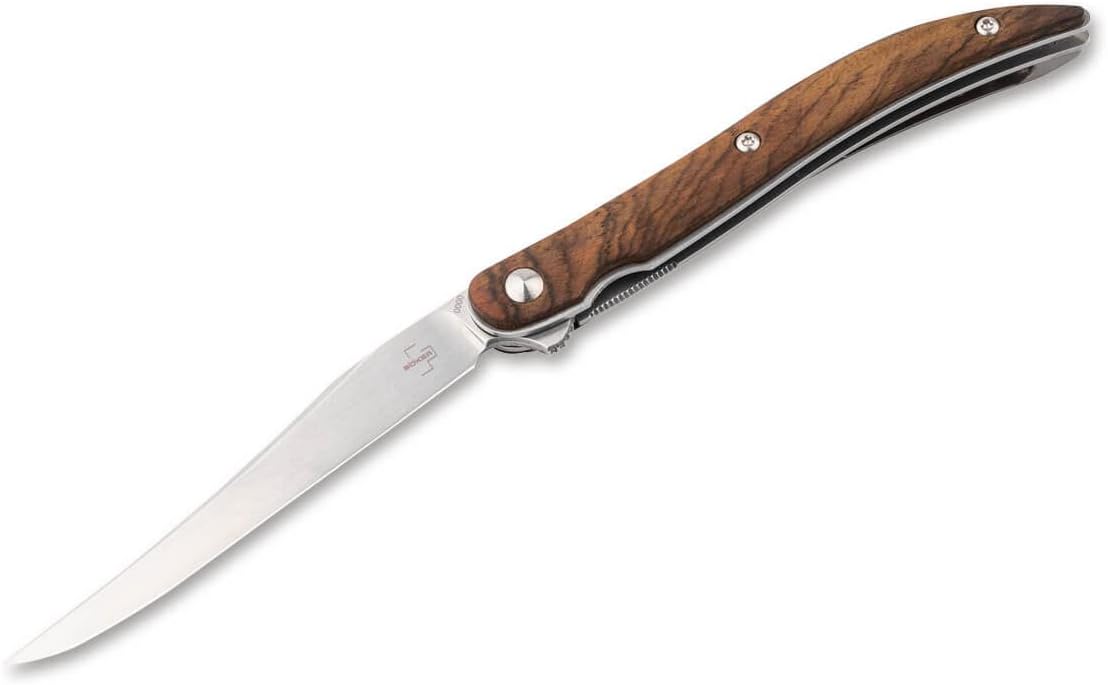 BÖKER PLUS Urban Texas Tooth Pick Cocobolo - pocket knife with cocobolo wood handle scales - Gentlemanknife with VG-10 blade - small knife with clip