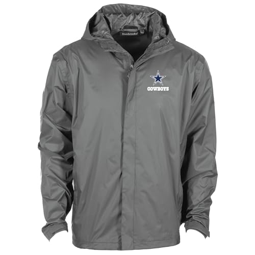 Image of Dunbrooke Men's NFL Tropic Waterproof Packable Full-Zip Hoodie Jacket