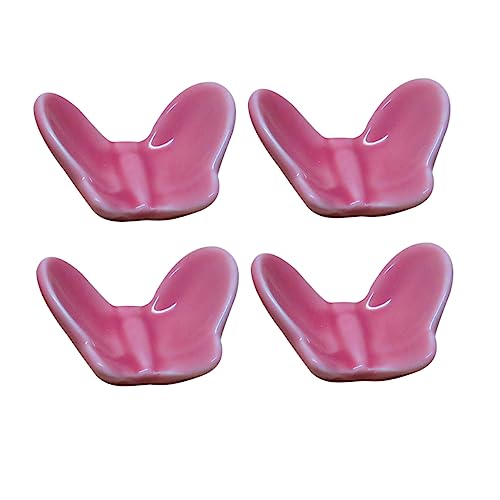 HOLIDYOYO 4Pcs Butterfly Ceramic Chopstick Rest Chic Decorative Holder for Chopsticks Spoons Forks Practical Desktop Decoration for Home and Dining Tables