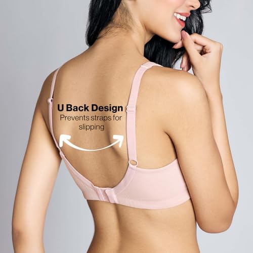 Image of NYKD NYB105 Wirefree Cotton No Sweat Breast Seperating Non-Padded Full Coverage Bra for Women (Available in Plus Size)