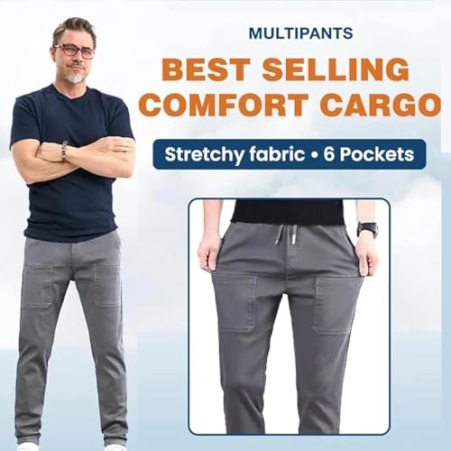Cargo Pants for Men Comfy High Stretch Multi-Pocket Durable Ripstop Cargo Pants Waterproof Loose Fit Waterproof Pant3