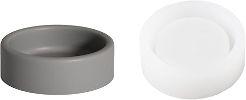 Bandeja de vela de cemento simple molde de silicona cilíndrico de hormigón contenedor de vela DIY recipiente de vela herramienta de decoración del