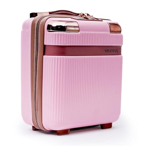 Image of SHAMAX Vanity Box Storage Organiser for Cosmetics and Jewellery Box Cosmetic Storage case Portable, Makeup Bag for Women Carry Handles, Large Storage Wedding Gift (Pink)