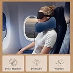 GORILLA GRIP Travel Neck Pillow for Airplanes, Travel Essentials, Navy - Image 5