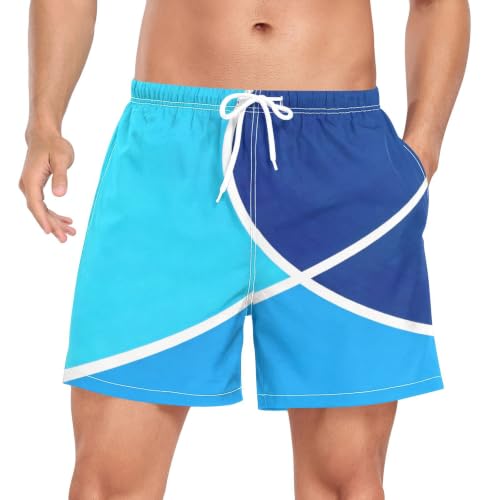 Bañador de secado rápido azul y pantalones cortos de entrenamiento para hombre