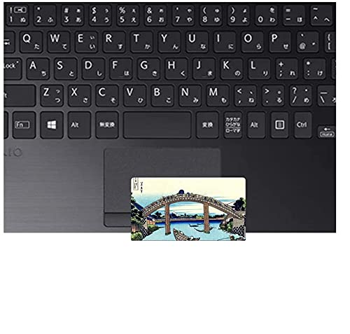 ClearView VAIO SX12 2019年7月モデル対応 タッチパッド保護フィルム 浮世絵プリント (葛飾北斎 「富嶽三十六景 深川万年橋下」)
