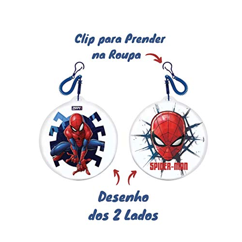 BOLA VINIL HOMEM ARANHA EMBAIXADINHA COM CLIP DE ROUPA