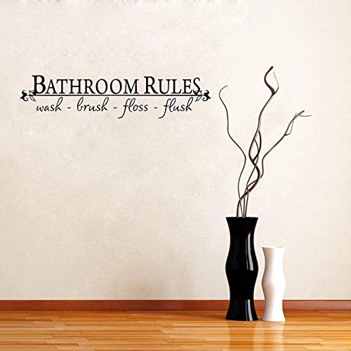 Creative Stickers Muraux Salle De Bains Règles Art Decal Pvc Amovible Wall Sticker Salon Enfants Chambre Décor À La Maison 58 Cm * 13 Cm