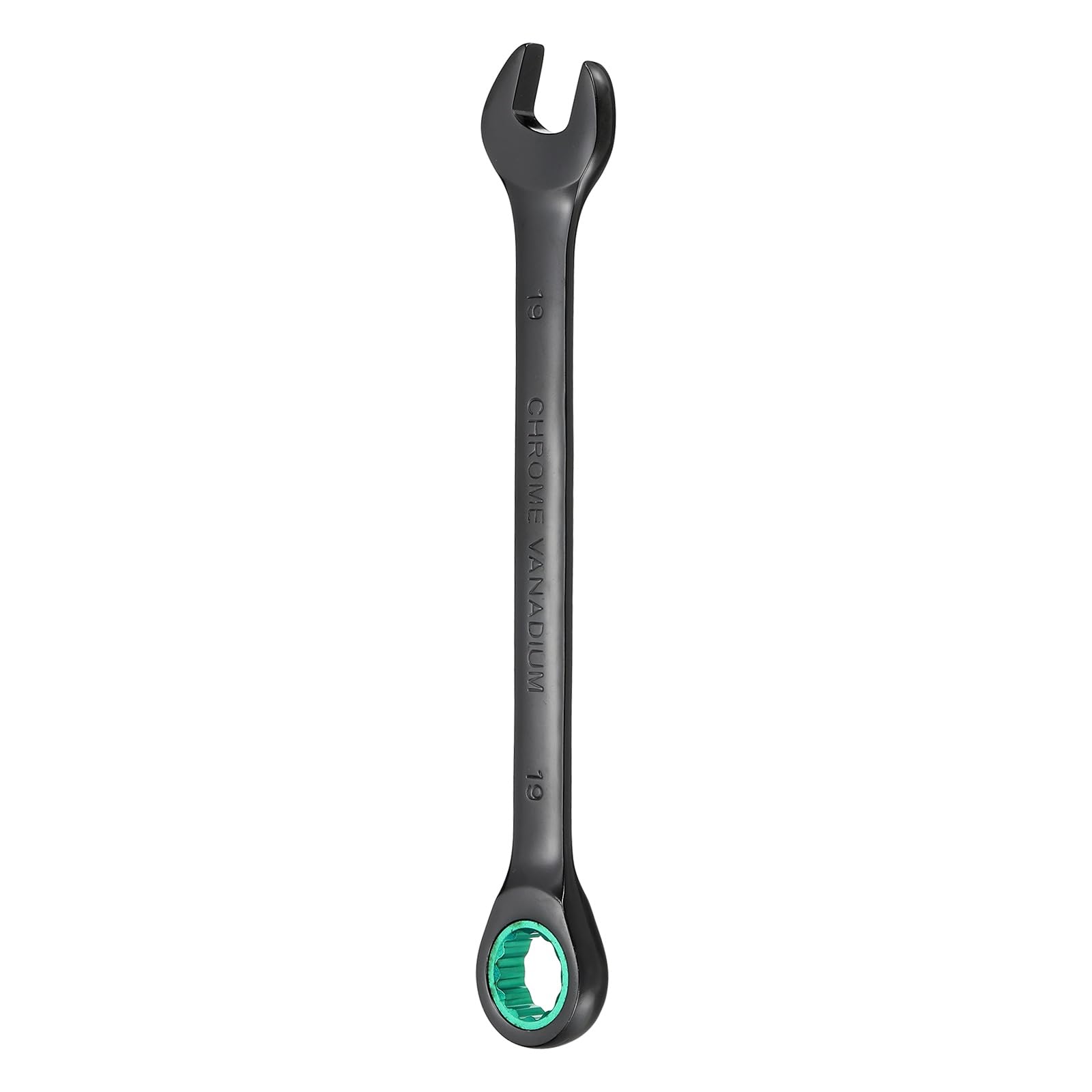 sourcing map Ratcheting Combination Wrench 19mm Metric 12 Point CR-V Electrophoresis Lengthen Double Box Open-Ended Ratchet Wrenches with 72 Tooth 5° Swing Industrial Grade Spanner