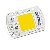 50W COB LED Chip Grow Lamp, CANAGROW Full Spectrum LED Chip for Plant Grow Light (380nm-780nm / AC 110V / 3500K), Integrated Smart IC Driver (1 Pack)