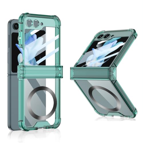 Couvercle de charge magnétique pour Samsung Galaxy Z Flip 4 transparent vert