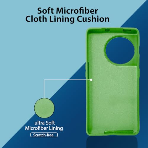 Image of LIRAMARK Liquid Silicone Soft Back Cover Case for OnePlus 11 5G / 1+11 5G (Mint Green)