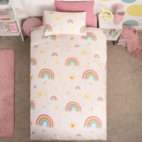 Dreamscene Rainbow Duvet Cover Set for Girls Cover