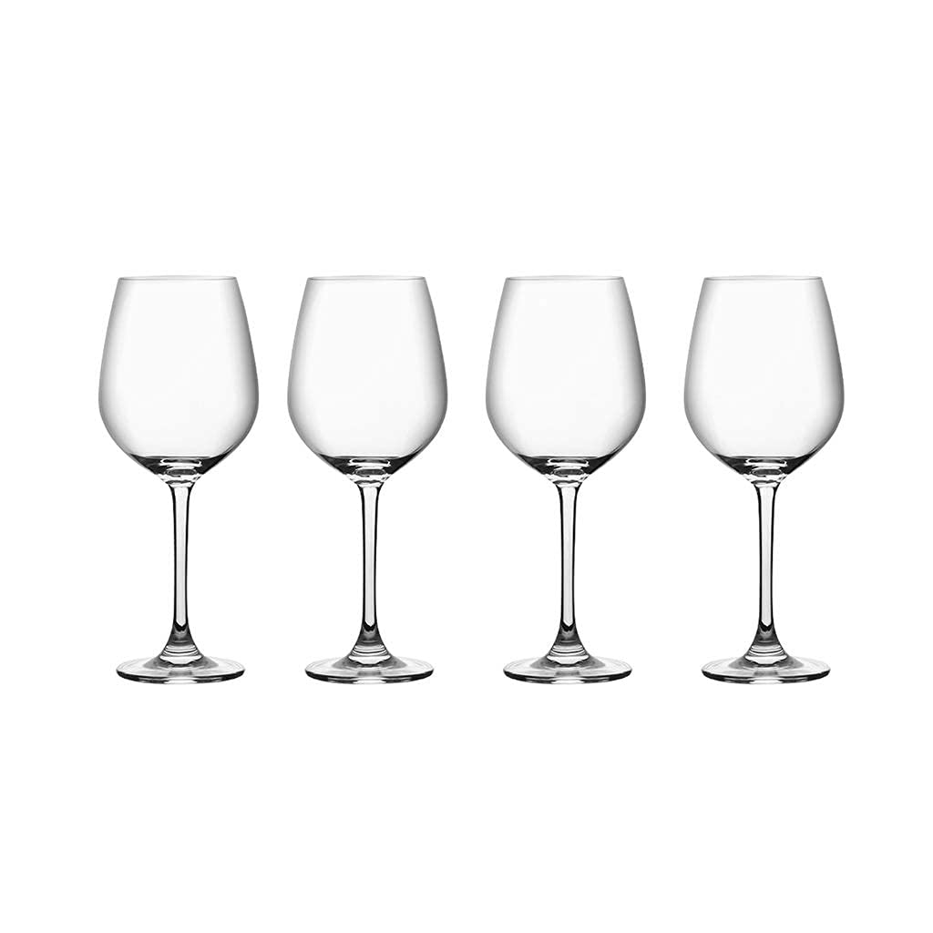 Copas de vino tinto fiables Copas de cristal transparente para degustación de vinos elegantes para fiestas de beber vasos de vino tinto Juego de 4 vasos (color: A)