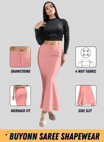 Image of Saree Shapewear Petticoat for Women, Stretchable Saree Shaper