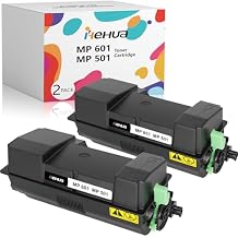 خرطوشة حبر MP 501 MP 601 متوافقة مع hehua 407823 بديلة لخرطوشة حبر Ricoh MP 501 MP 601 لطابعة Ricoh SP 5300 SP 5300dn SP 5310dn MP 501SPF MP 601SPF 2 باللون الأسود، 25000 صفحة