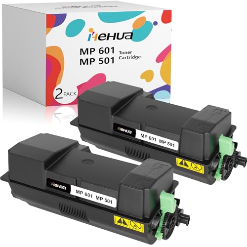 Toner compatible MP 601 407823 pour Ricoh SP 5300 et MP 501SPF - Consommable laser noir x2