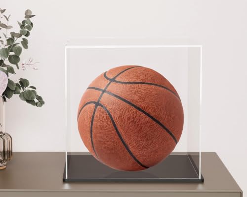 Image of Premium Acrylic Display Box with Black Base | Transparent Dust-Resistant Cube for Toys, Models & Memorabilia (12x12x12 inch)
