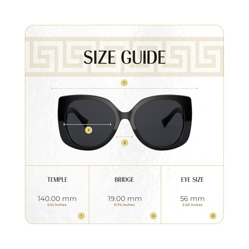 Versace VE4387 Rectangular Sunglasses for Women +BUNDLE with ACCESSORY EYEWEAR KIT4