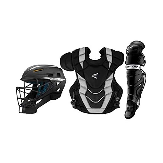 EASTON PRO X Baseball Catchers Equipment Box Set , Intermediate, Black