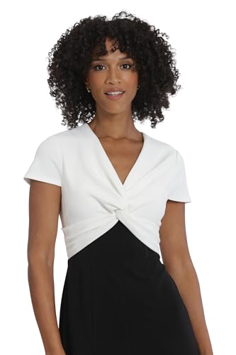 Maggy London Women's 2fer Combo Bodice Fit and Flare Workwear Office Career Event Party Occasion Guest of2