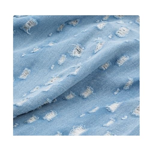 Tissu denim délavé en coton fin pour réparer vos vêtements et créer vos jupes d'été