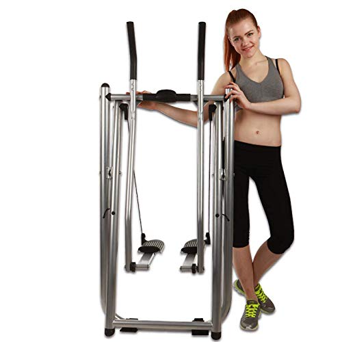 Foldable Air Walk Trainer Elliptical Machine Glider 330 LB Max Weight and Swing Amplitude 90 Degrees for Home Gym Workout