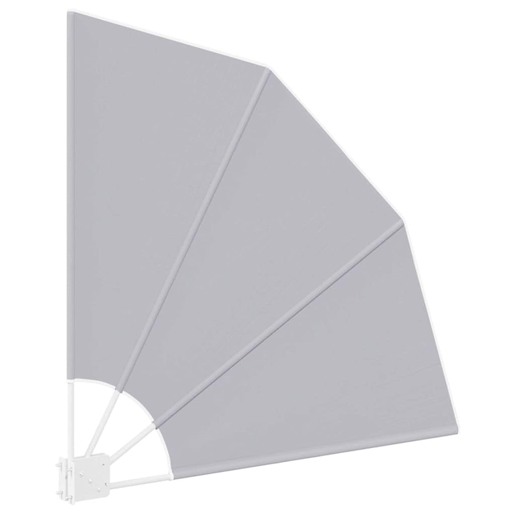 Auvent Latéral Pliable de Balcon 240 x 160 cm Gris Paravent de Terrasse Rétractable avec Cadre en Acier Robuste et Toile en Polyester pour Jardin et Espace de Vie Extérieur