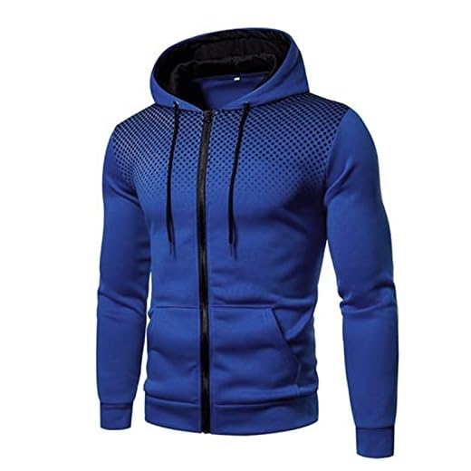 Pulls, Gilets Et Sweats Homme Capuche Zippé Pulls, Gilets et Sweats Homme Veste Travail Militaire Polaire Hommes Blousons Coupe Vent Pas Cher Léger Hoodie Parka Marque Automne Halloween Bleu XXL