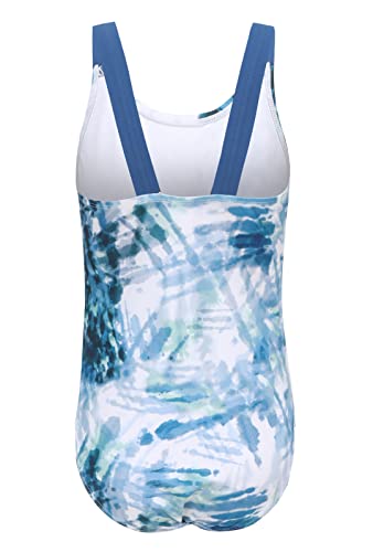 Image of Girls One Piece Swimsuits Tie Dye Bathing Suit for Girls Hawaiian Swimwear 3-16 Years