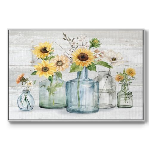 Renditions Gallery Floral Wall Art for Home Vibrant Yellow Sunflower