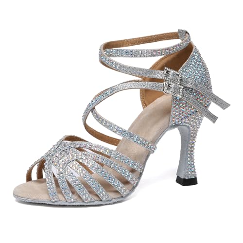 Chaussures de danse latine pour femme avec talon haut souple modèle L604 HROYL