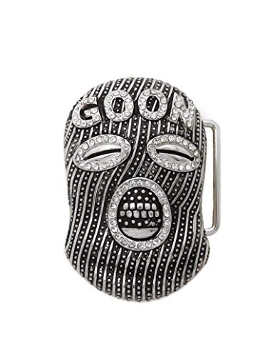 NYFASHION101 Unisex Hip-Hop Pendant Buckle For Belts, Goon Mask, Silver-Tone
