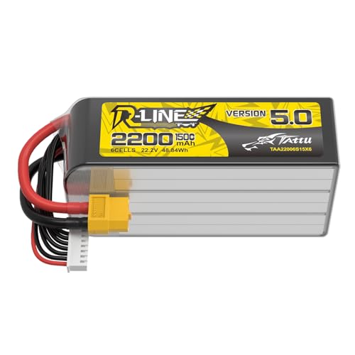 Accu Haute Performance Tattu 6S Lipo 2200mAh 150C de Qualité Supérieure