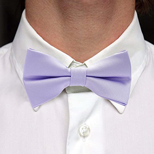 Image of Pre-Tied Adjustable Solid Tuxedo Bow Tie for Boys and Men