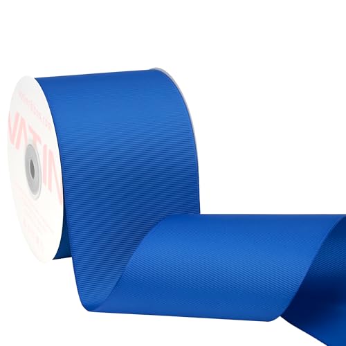 VATIN Capri Blue Grosgrain Ribbon 3 Inch x 10 Yards for Gift Wrapping