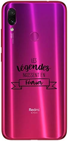 Zokko - Carcasa para Xiaomi Redmi Note 7, diseño de Las Leyendas nace en febrero – Suave Transparente Tinta Negra