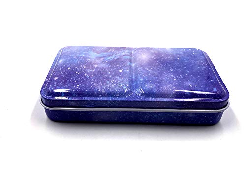 Aliotech Travel Artist Empty Watercolor Tins Box Palette Paint Case,Small Colorful Tin with 12 Pcs Half Pans (Sky)