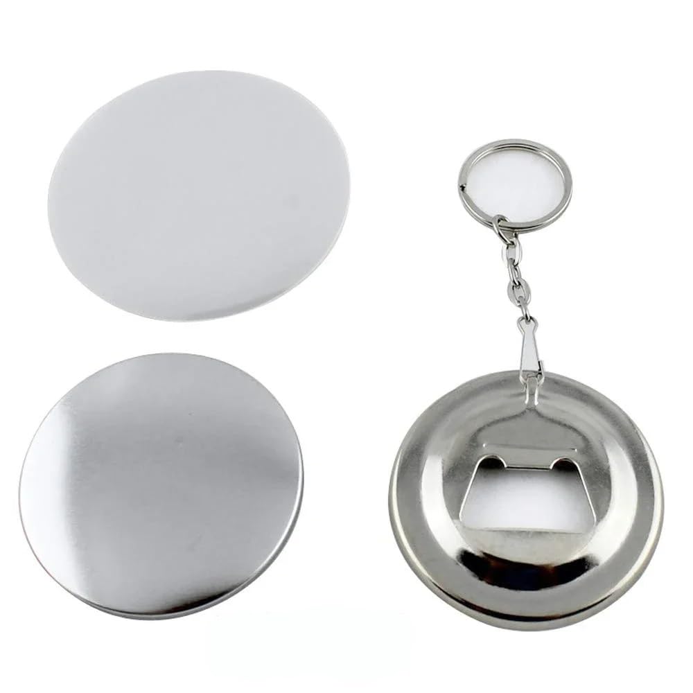 JOLIANE 100PCS DIY Keychain Button Making Kit 58mm Mirror Bottle Opener for Button Making Machine