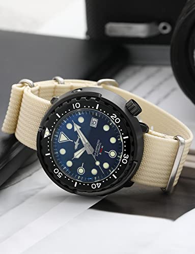 Image of TACTICAL FROG Nylon Watch Band 18mm 19 mm 20mm 22 mm 24 mm, Waterproof Military Watch Straps Replacement for Men Women, With Stainless Steel Buckle
