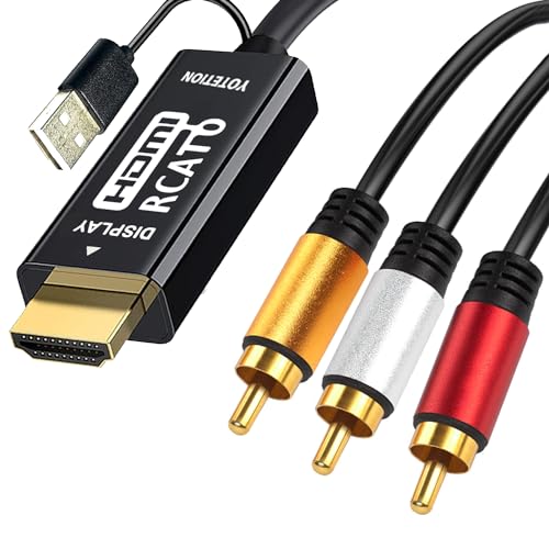 Convertidor RCA a HDMI de 1080P para disfrutar películas en DVD clásico en la TV del salón