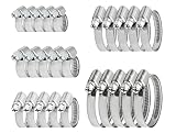 Pangaea Tech Edelstahl Schlauchschellen Set 30 Stück (8-50 mm) - Profi Qualität (W2) nach DIN 3017