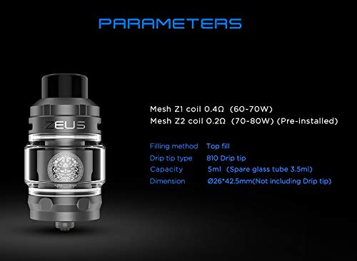 Geekvape Zeus Sub-ohm Vape Tank Atomizer (Black) : Amazon.fr: High-Tech