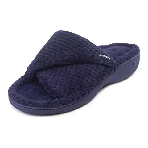 Isotoner Women's Popcorn Open Toe Slippers Cover