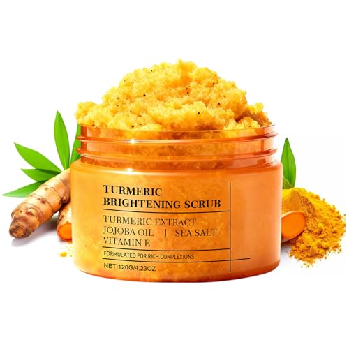 Gommage Visage - 120g Exfoliant Doux et Apaisant pour la Peau - Gommage pour le Corps - Pour Douche Salle de Bain Maison Voyage Quotidien Femmes Hommes Peaux Sensibles Sèches Mains Jambes Bras Dos