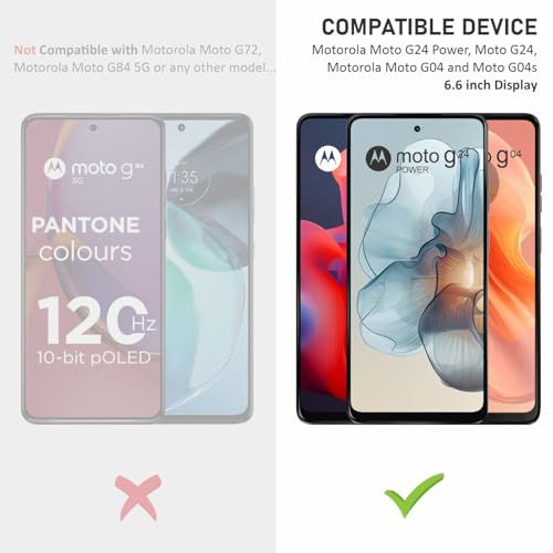 Image of SupCares Tempered Glass for Motorola Moto G24 Power, Moto G04, Moto G24 and Moto G04s (6.6 Inch) With Installation Kit | Military-Grade Gorilla Screen Protector | Edge to Edge Coverage | Black